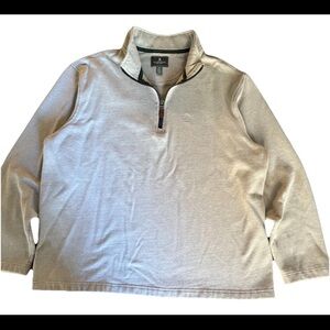 G.H. Bass & Co. Sweater Men’s Size Large 1/4 Zip Gray Pullover